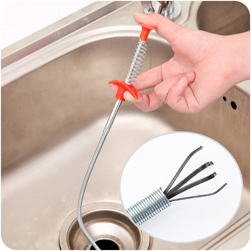 Dropship 1pc Spring Pipe Dredging Tool; Drain Dredger Clog Tool; For  Kitchen Sink Sewer Cleaning Hook Tool; Household Stuff to Sell Online at a  Lower Price