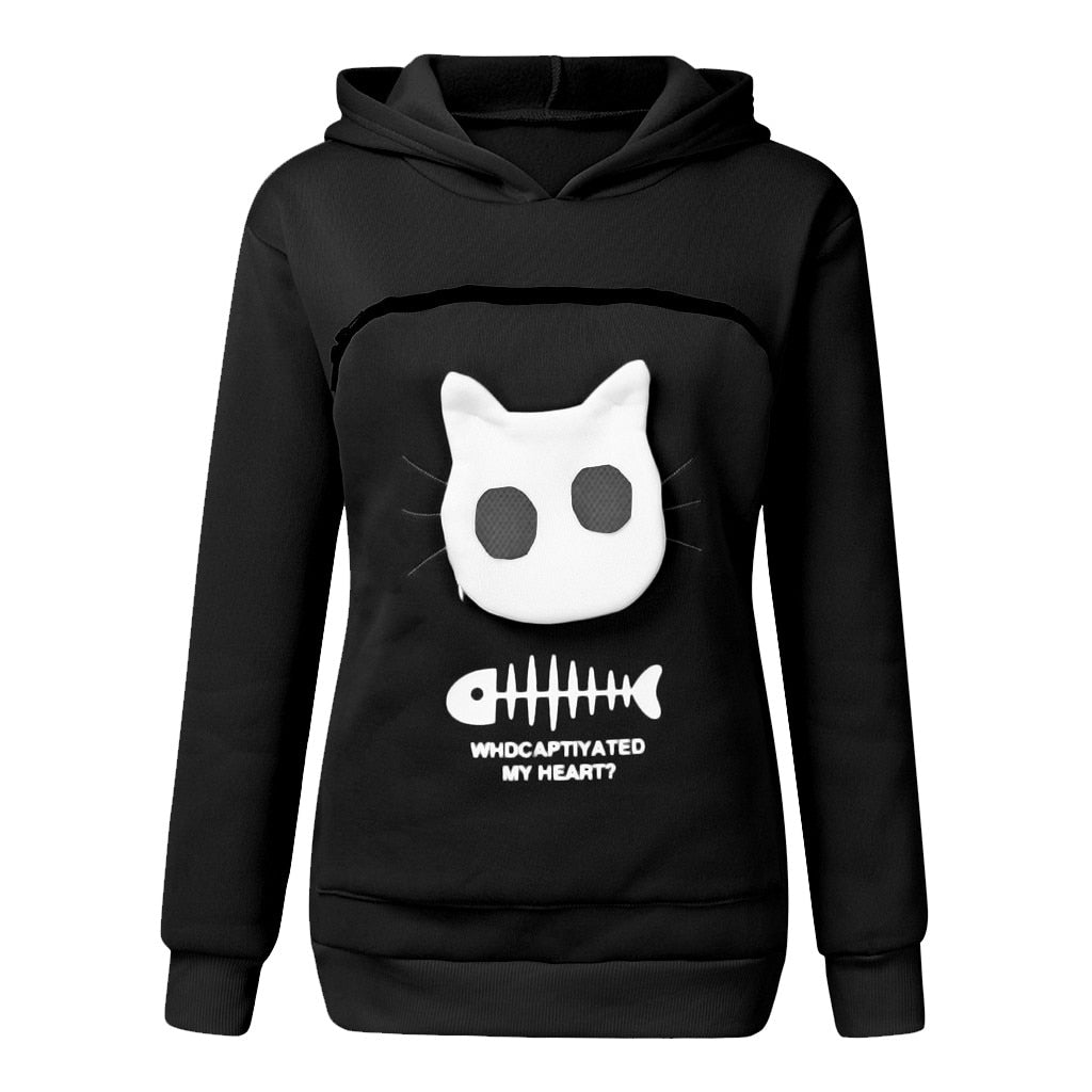 SWEATSHIRT CAT POUCH HOODIE