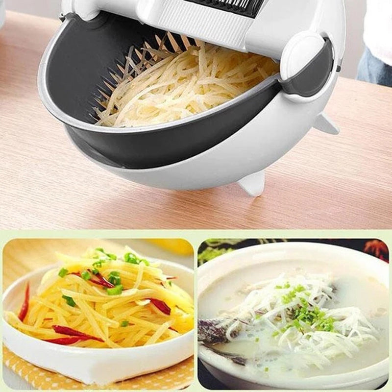 New 9 in 1 Multifunction Magic Rotate Vegetable Cutter