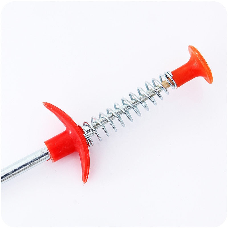 Barbed Design, Flexible Snake Spring Drain Cleaning Dredging Tool