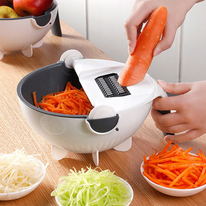 New 9 in 1 Multifunction Magic Rotate Vegetable Cutter